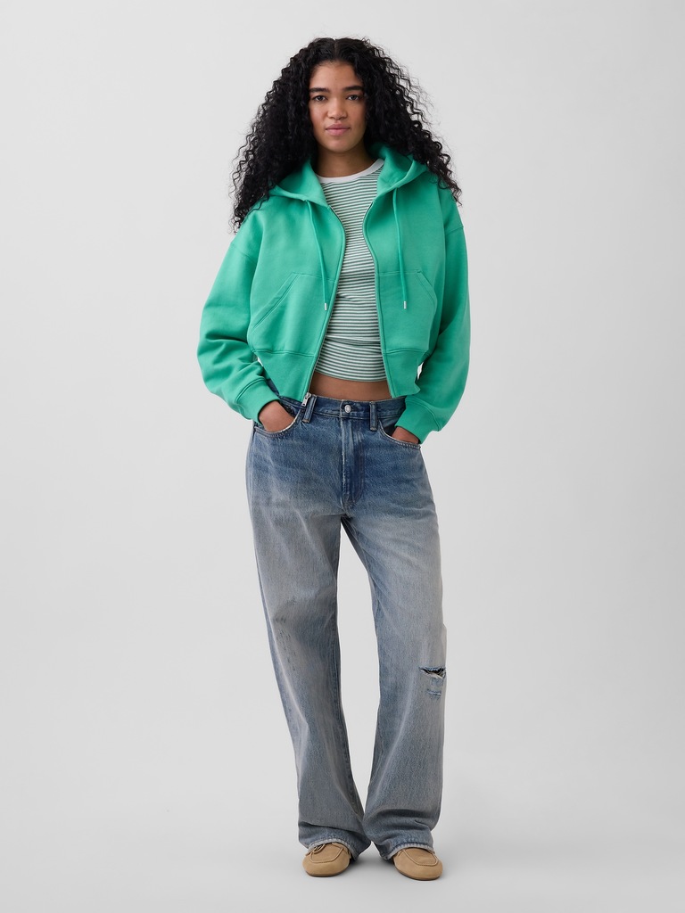 VintageSoft Wedge Zip Hoodie