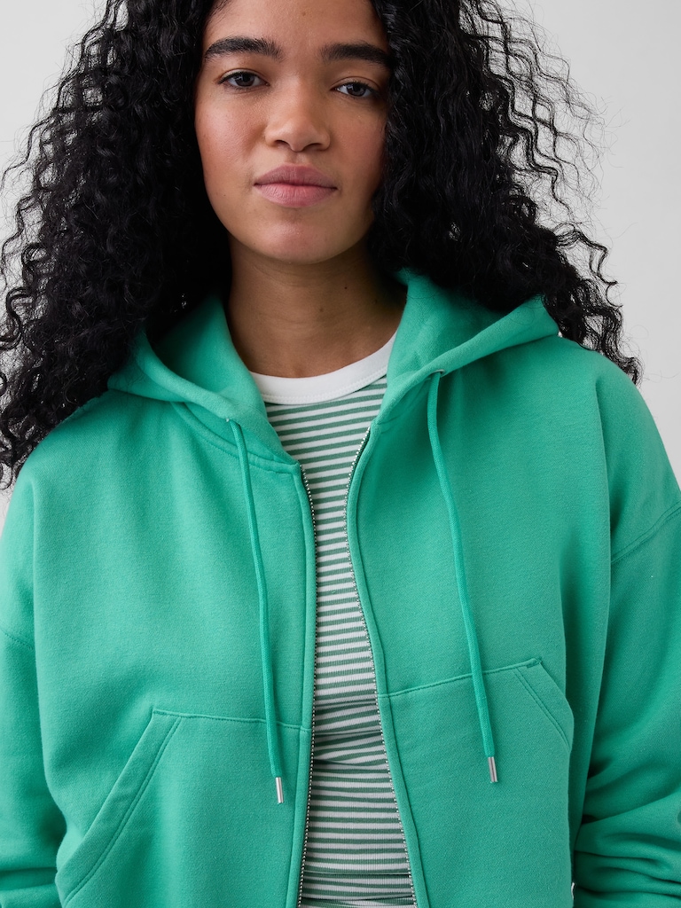 VintageSoft Wedge Zip Hoodie