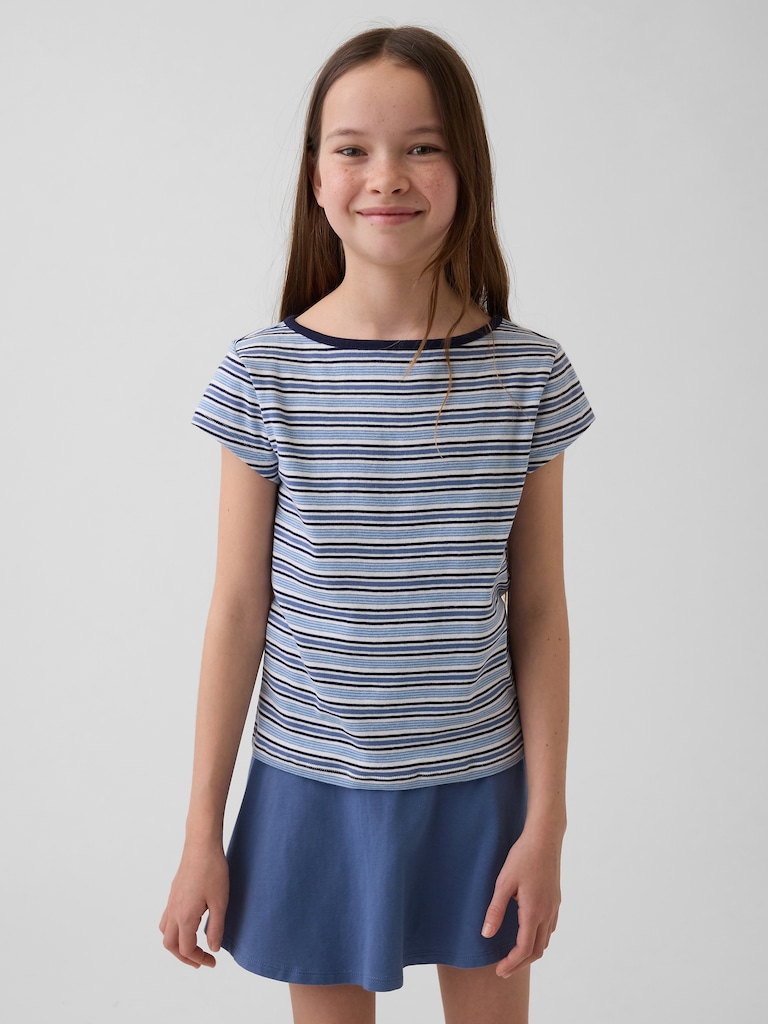 Kids Cap-Sleeve Fitted T-Shirt