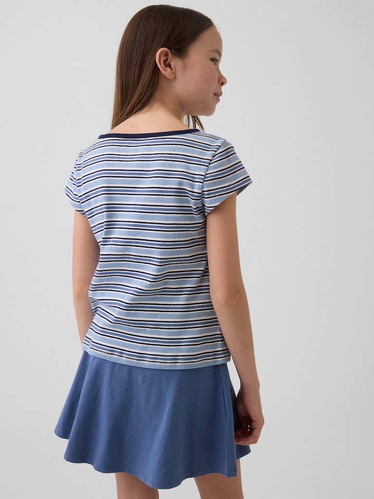 Kids Cap-Sleeve Fitted T-Shirt