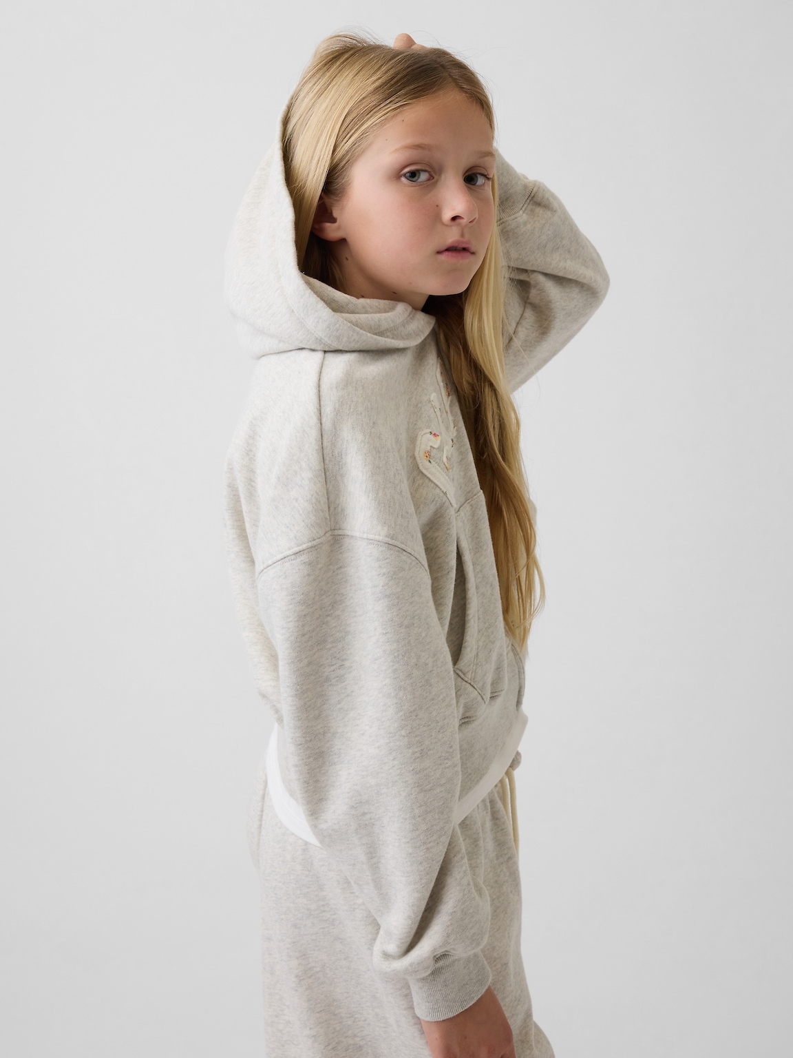 Kids VintageSoft Oversized Logo Zip Hoodie