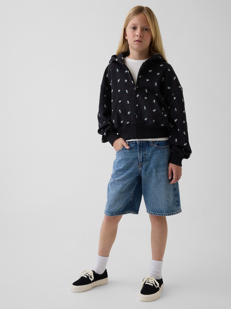 Kids VintageSoft Oversized Logo Zip Hoodie