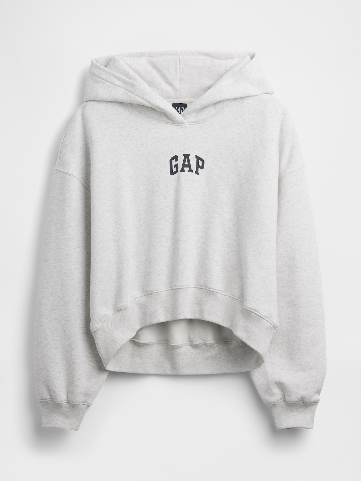 VintageSoft Oversized Crop Logo Hoodie