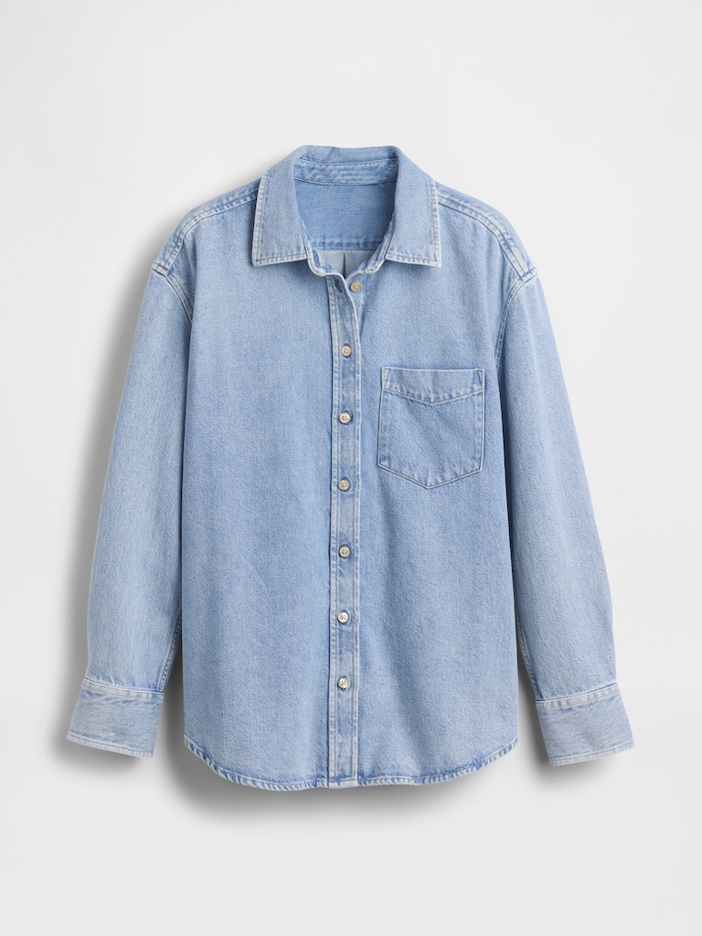 UltraSoft Denim Oversized Shirt