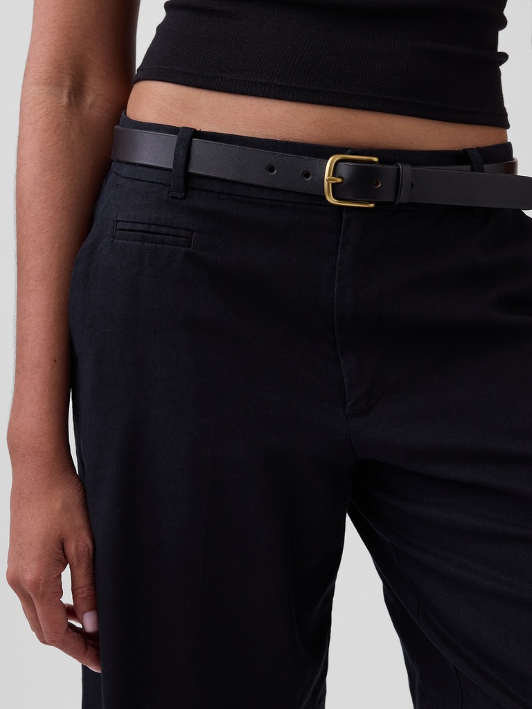 9" Low Rise Linen-Blend Trouser Shorts