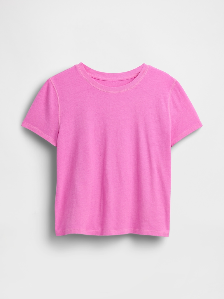 Cotton Jersey Shrunken T-Shirt