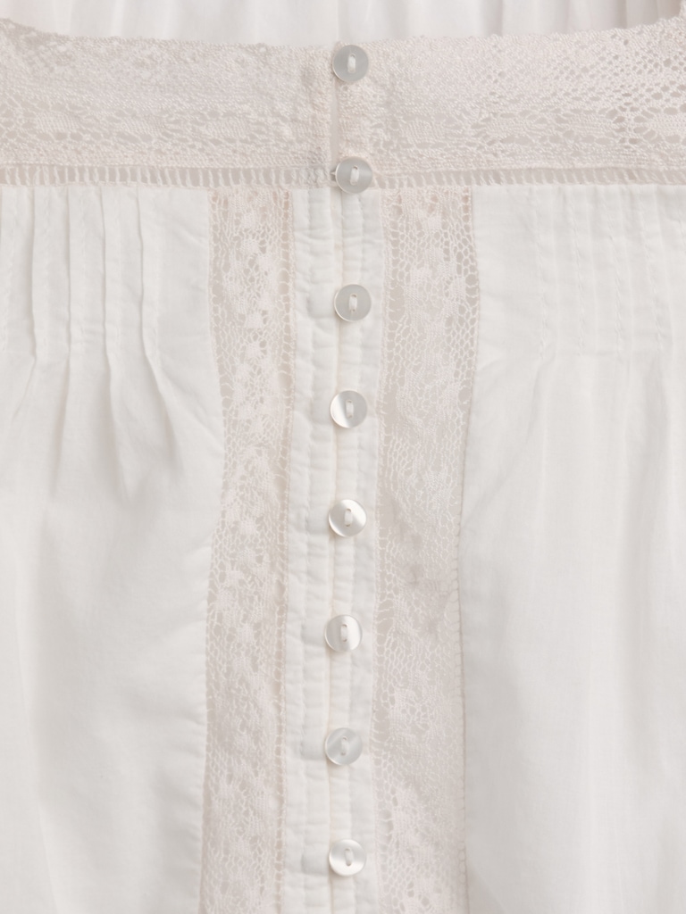 Lace-Trim Square-Neck Top