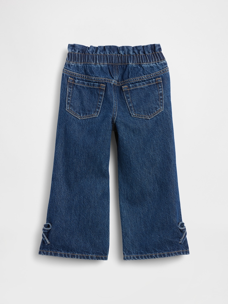 Baby & Toddler Bow Split-Hem Stride Jeans
