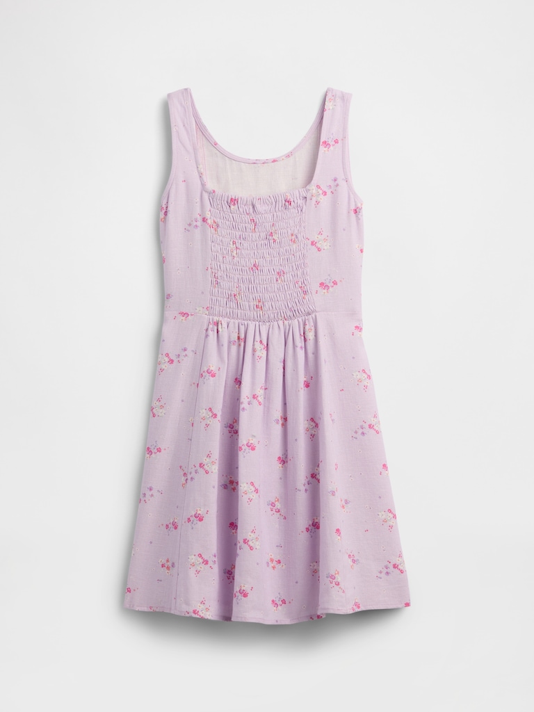 Kids Linen-Blend Tank Dress