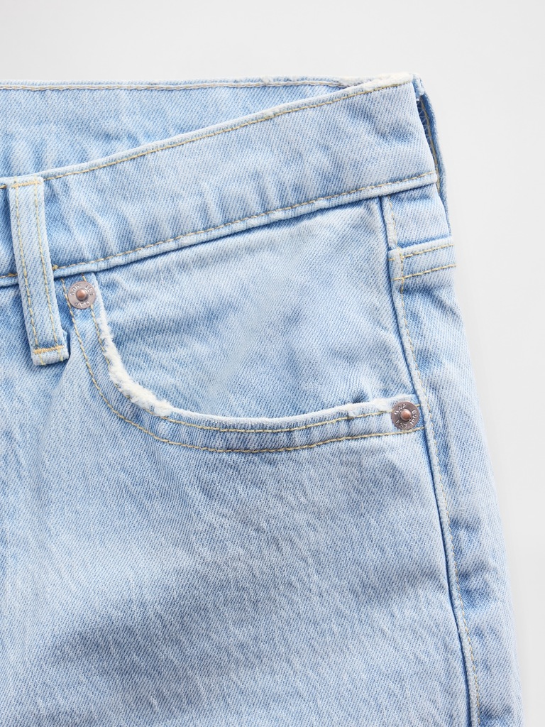 Mid Rise Relaxed Straight Jeans