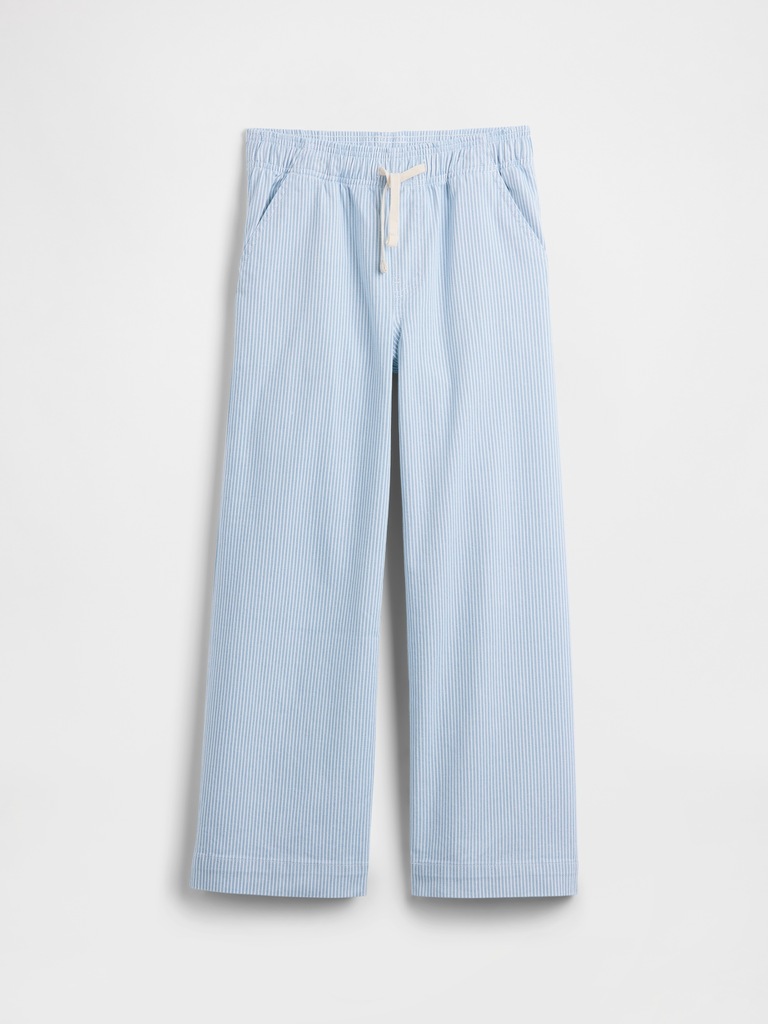 Kids Stripe Pull-On Wide-Leg Pants