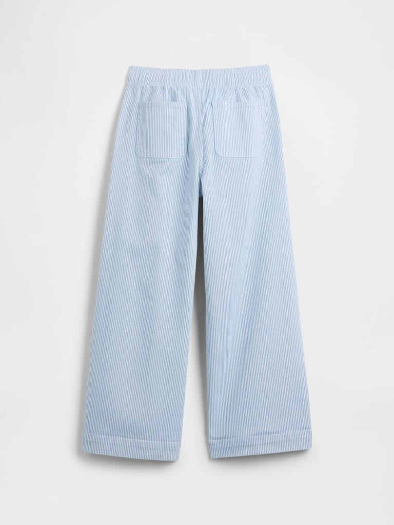 Kids Stripe Pull-On Wide-Leg Pants