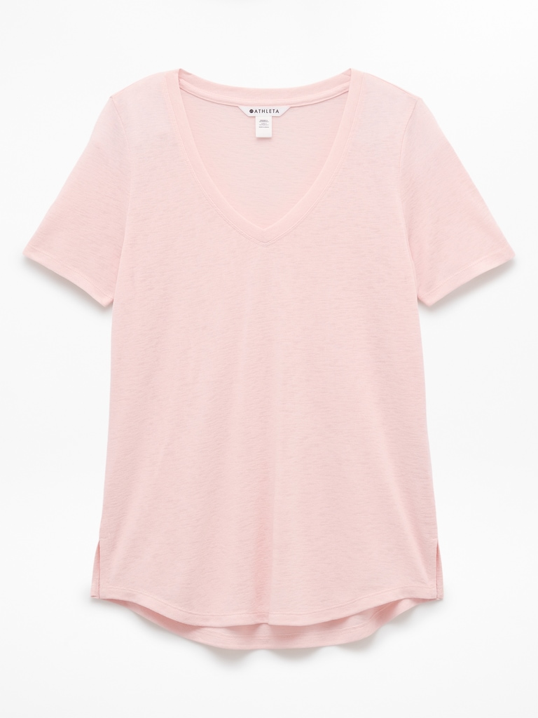 Breezy Scoop V-Neck Tee