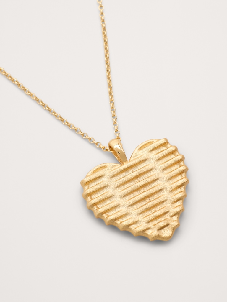Woven with Love Heart Pendant Necklace by Jane Win