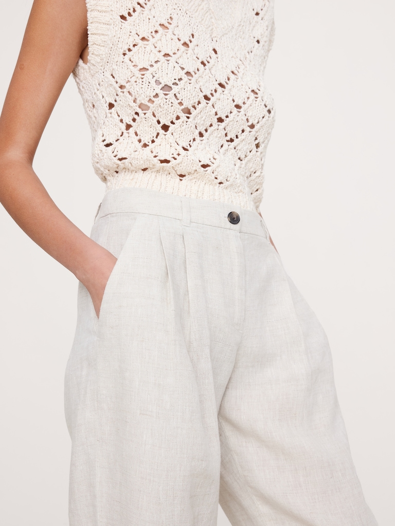 The Soho Wide-Leg Pant in Linen