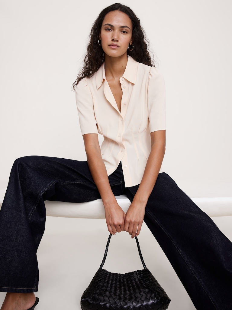 Georgette Tie-Back Blouse