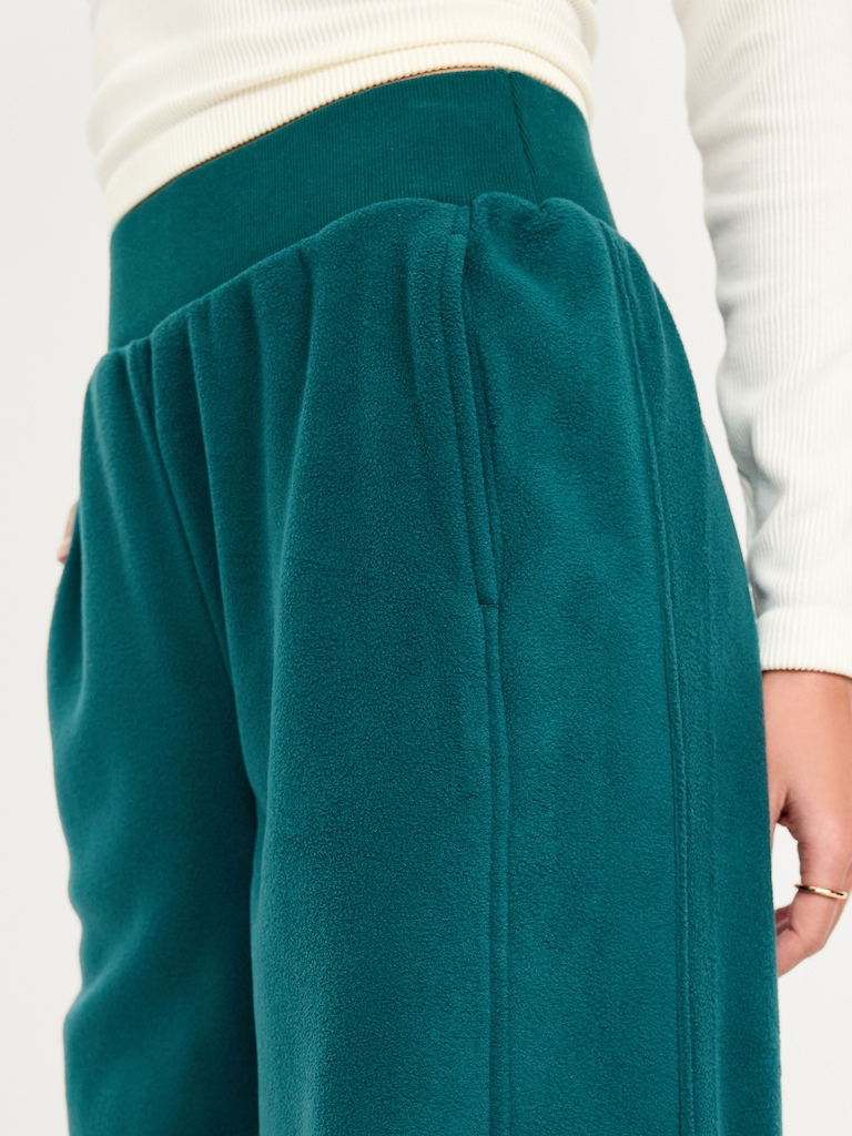 Extra High-Waisted Microfleece Wide-Leg Sweatpants