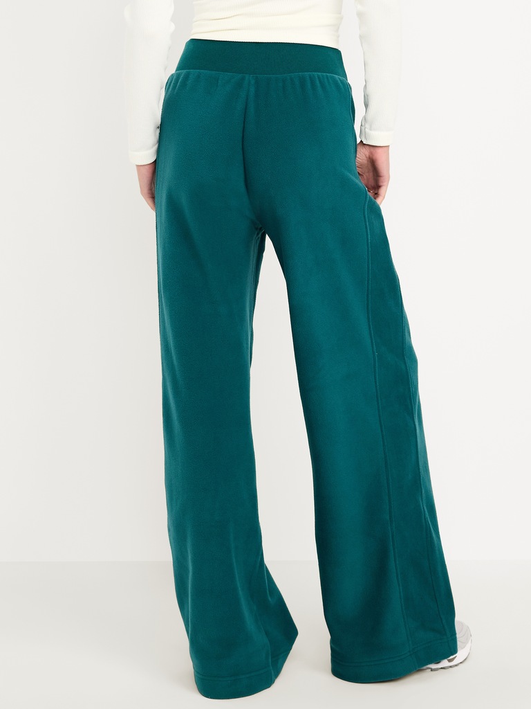 Extra High-Waisted Microfleece Wide-Leg Sweatpants