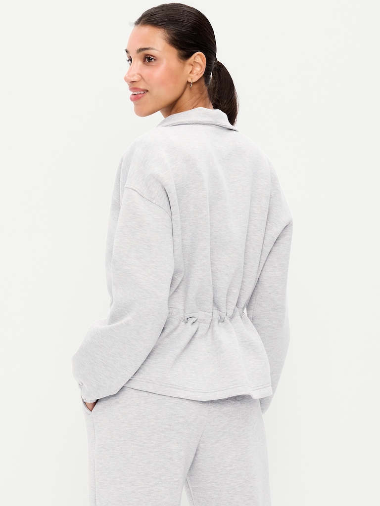 Bounce Fleece Full-Zip Cinched Sweatshirt