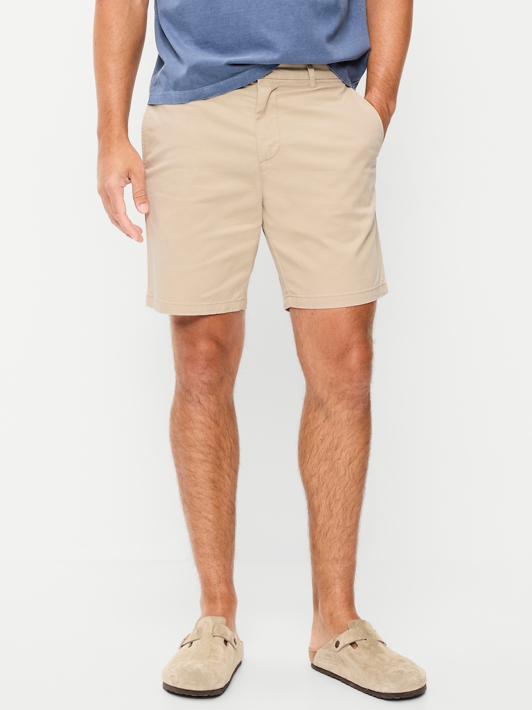 Slim Built-In Flex Rotation Chino Shorts -- 8-inch inseam