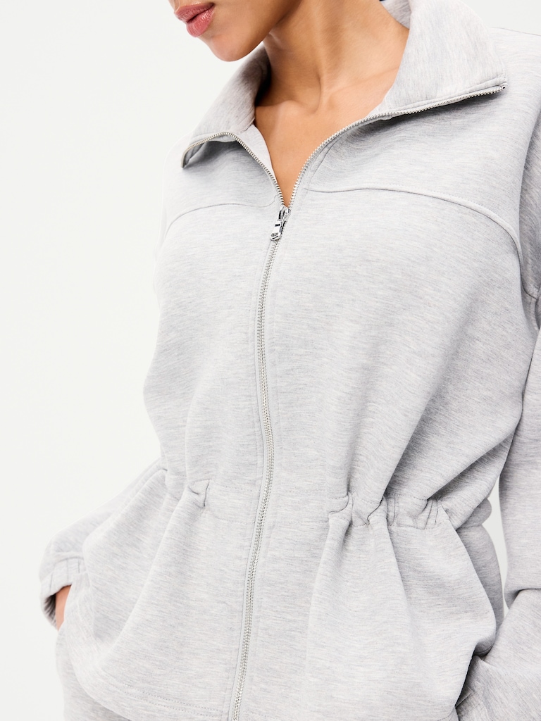 Bounce Fleece Full-Zip Cinched Sweatshirt