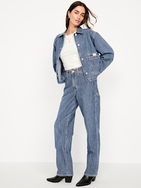 Cropped Jean Chore Jacket