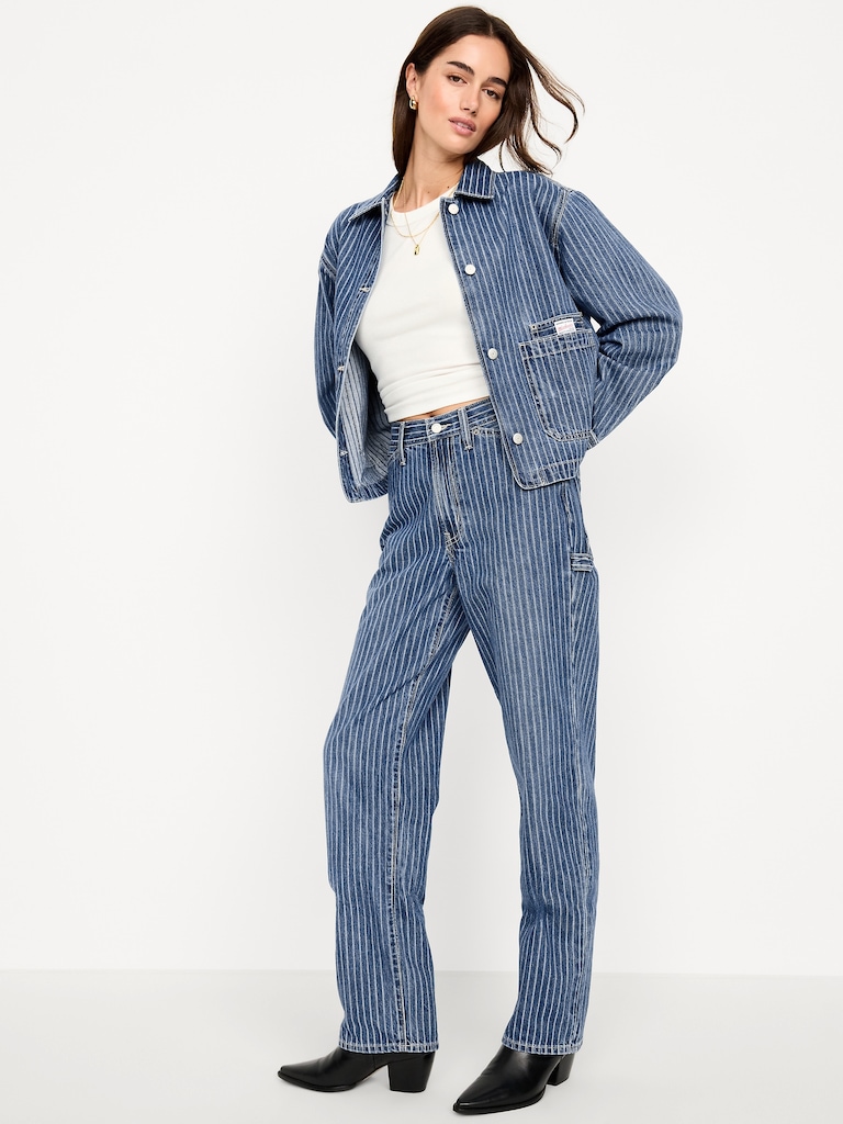 Cropped Jean Chore Jacket