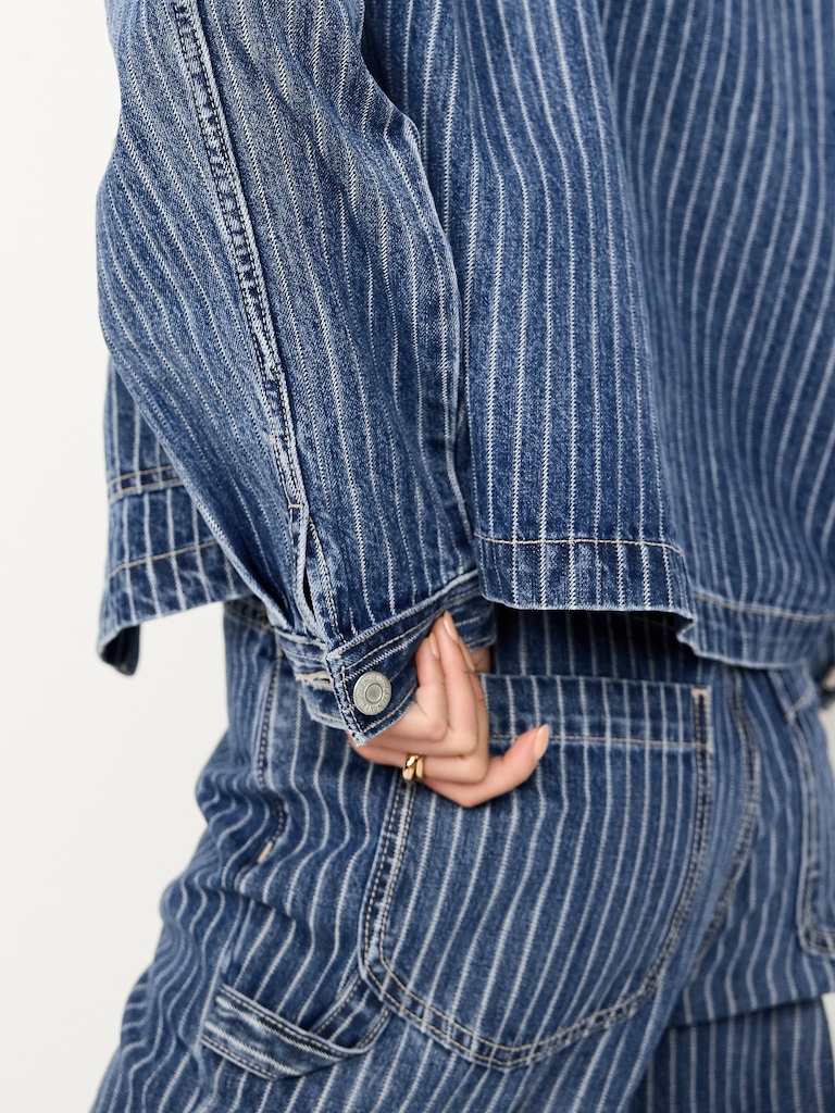 Cropped Jean Chore Jacket