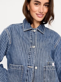 Cropped Jean Chore Jacket