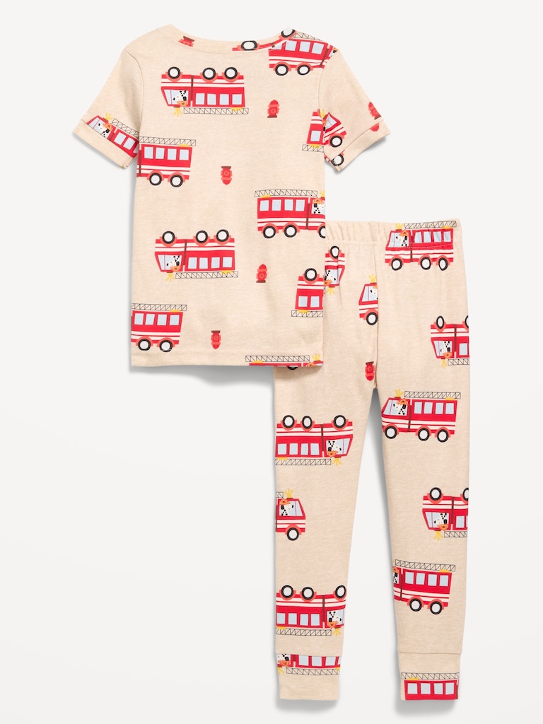 Snug-Fit Printed Pajama Set for Toddler & Baby