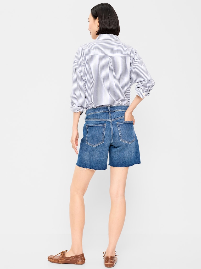 High-Waisted OG Jean Cut-Off Shorts -- 7-inch inseam