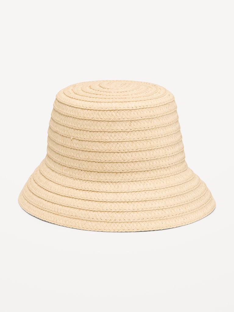 Straw Bucket Hat for Women