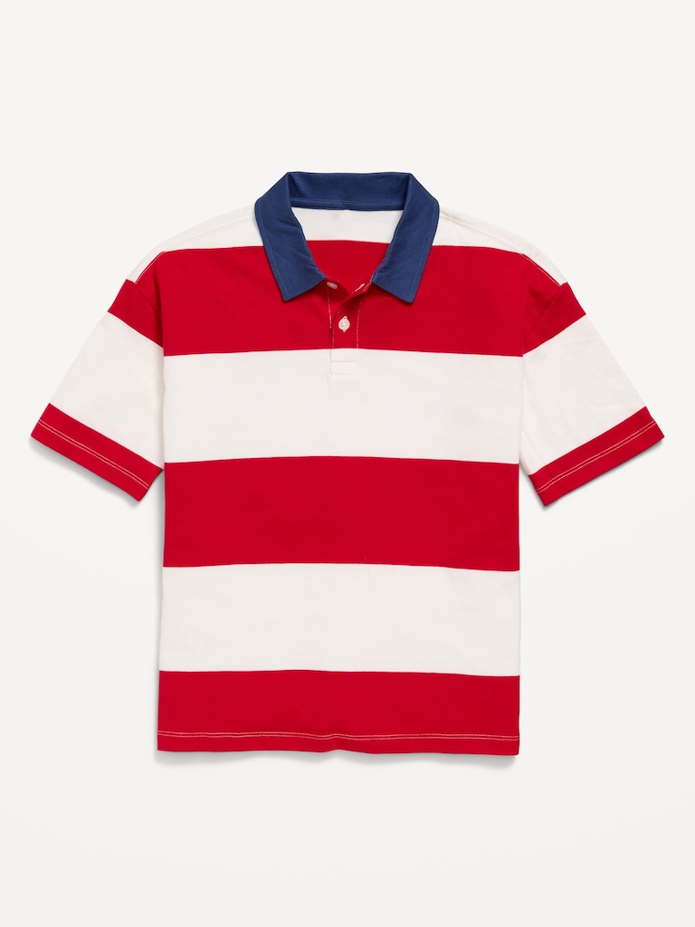 Oversized Short-Sleeve Polo Shirt for Boys