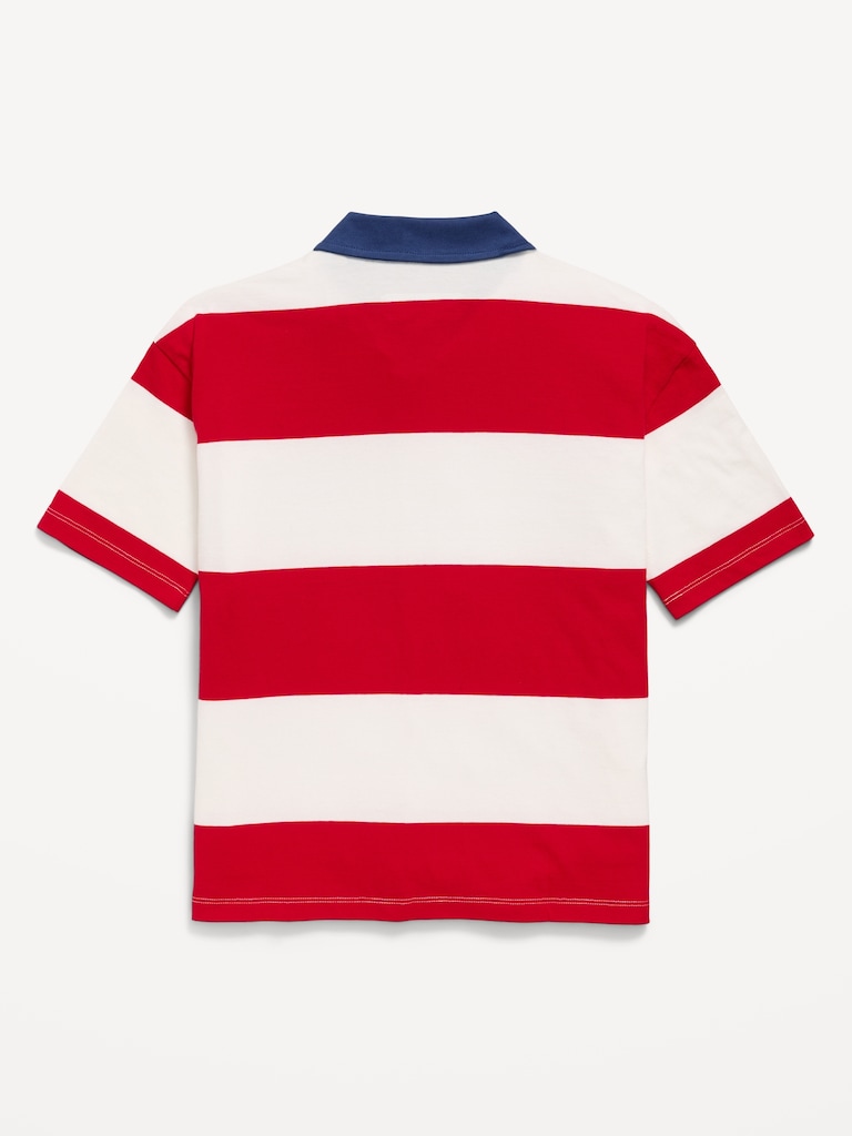 Oversized Short-Sleeve Polo Shirt for Boys