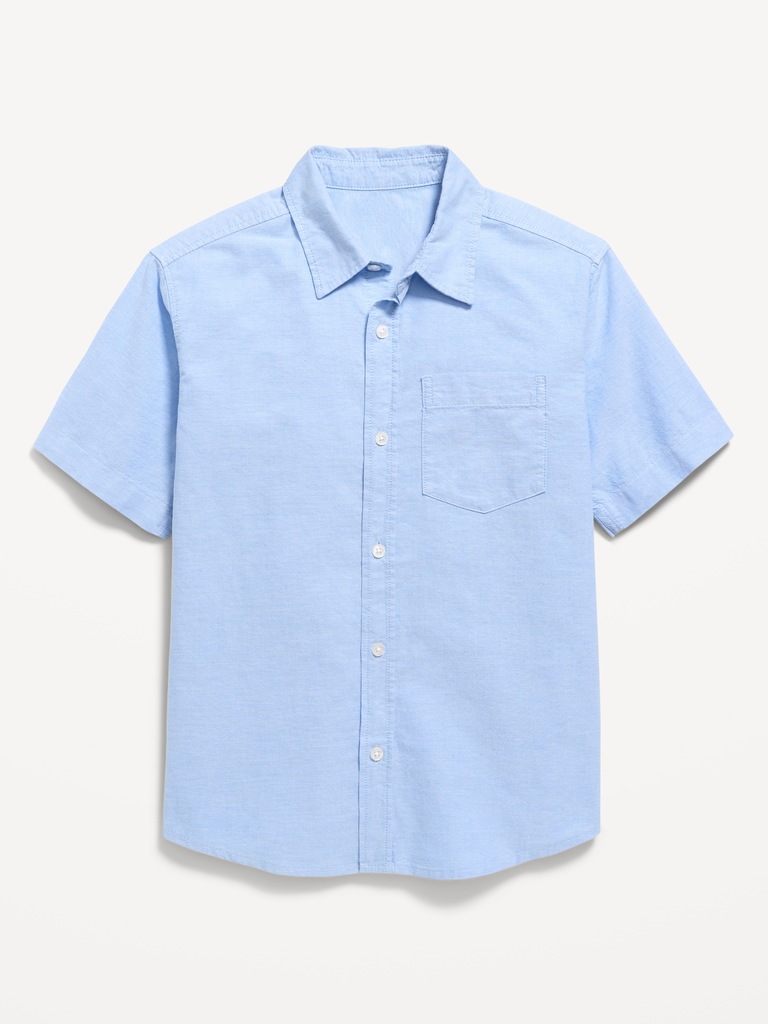 Short-Sleeve Pocket Oxford Shirt for Boys