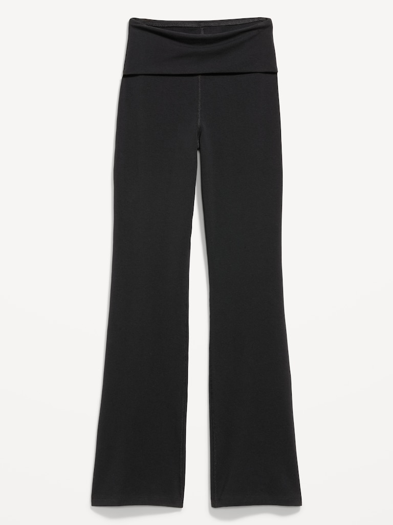 High-Waisted PowerChill Fold-Over Bootcut Leggings