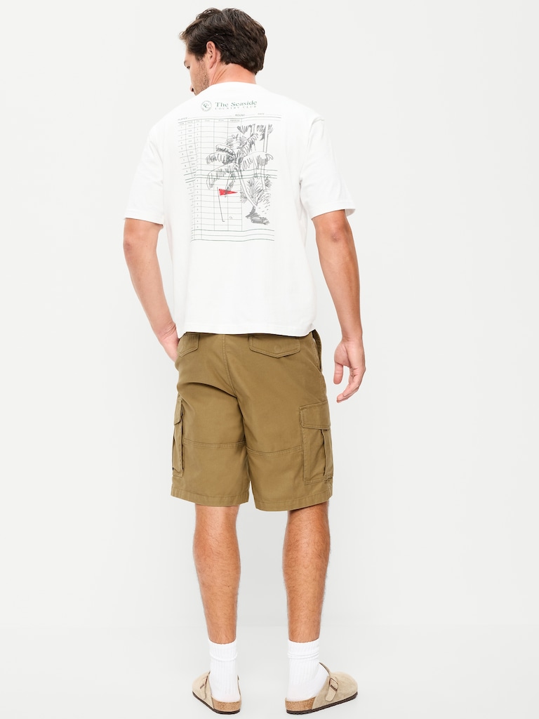 90's Loose Lived-In Cargo Shorts -- 10-inch inseam