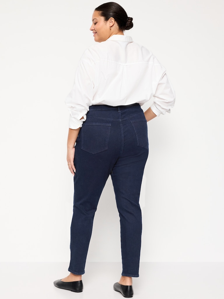 High-Waisted Slim Jeans