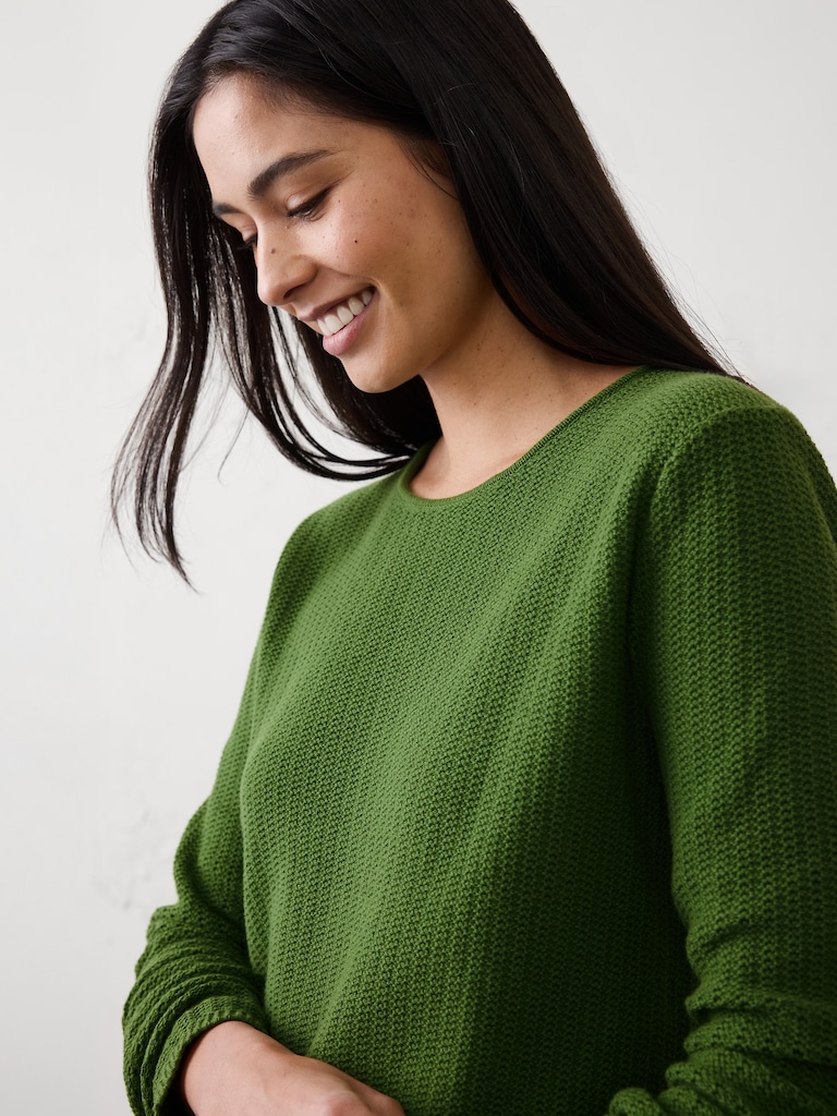 Texture Stitch Tie-Back Sweater