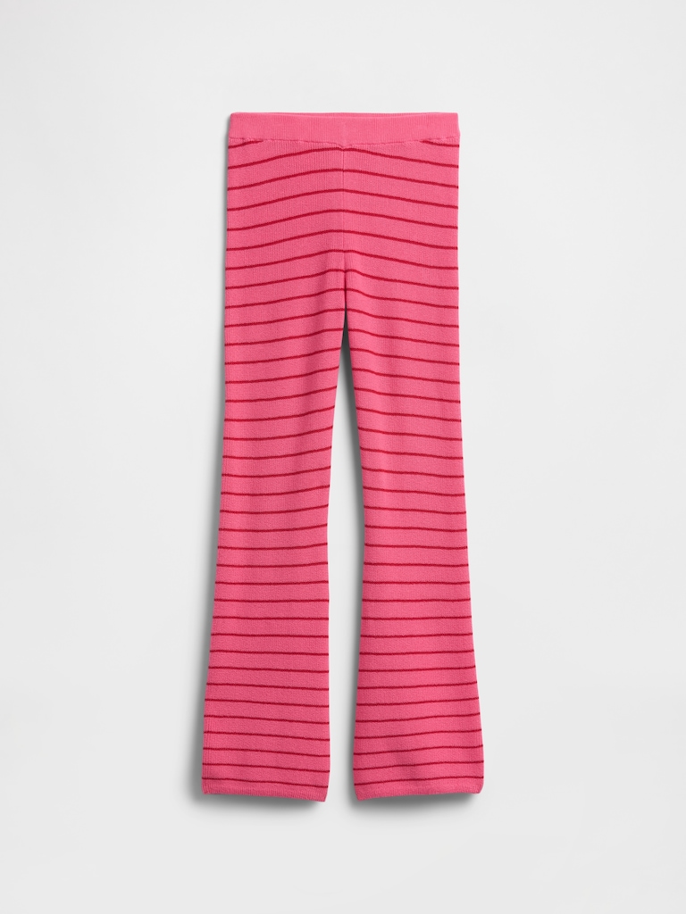 Kids Pull-On Stripe Sweater Leggings