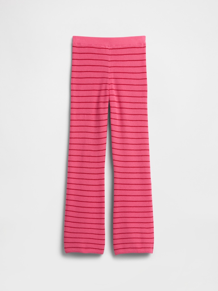 Kids Pull-On Stripe Sweater Leggings