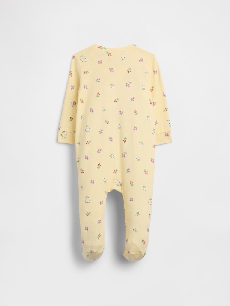 Baby Print Two-Way Zip One-Piece