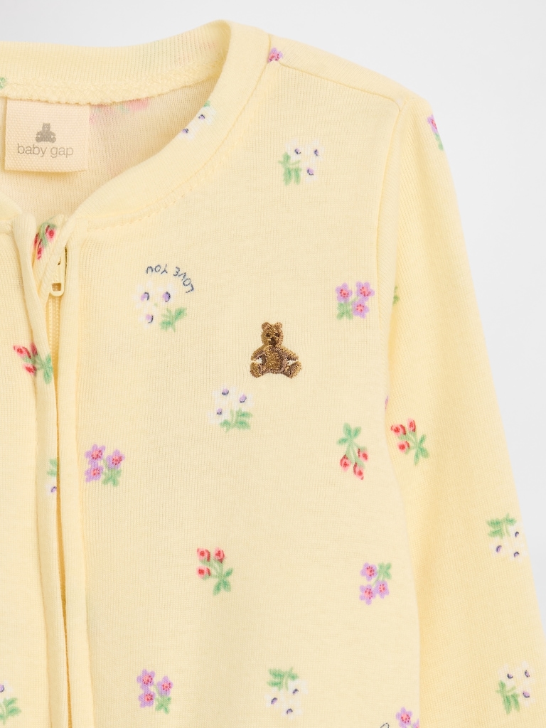 Baby Print Two-Way Zip One-Piece