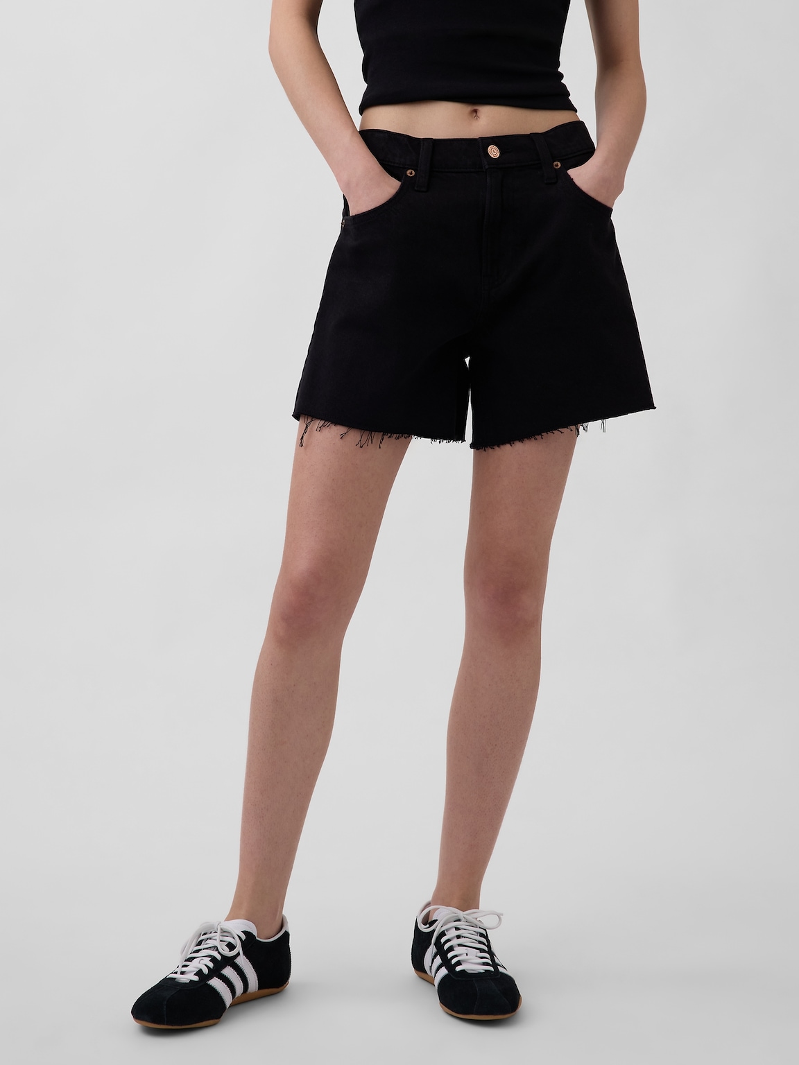 4" Mid Rise UltraSoft Relaxed Cutoff Shorts