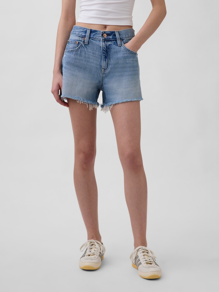4" Mid Rise UltraSoft Relaxed Cutoff Shorts