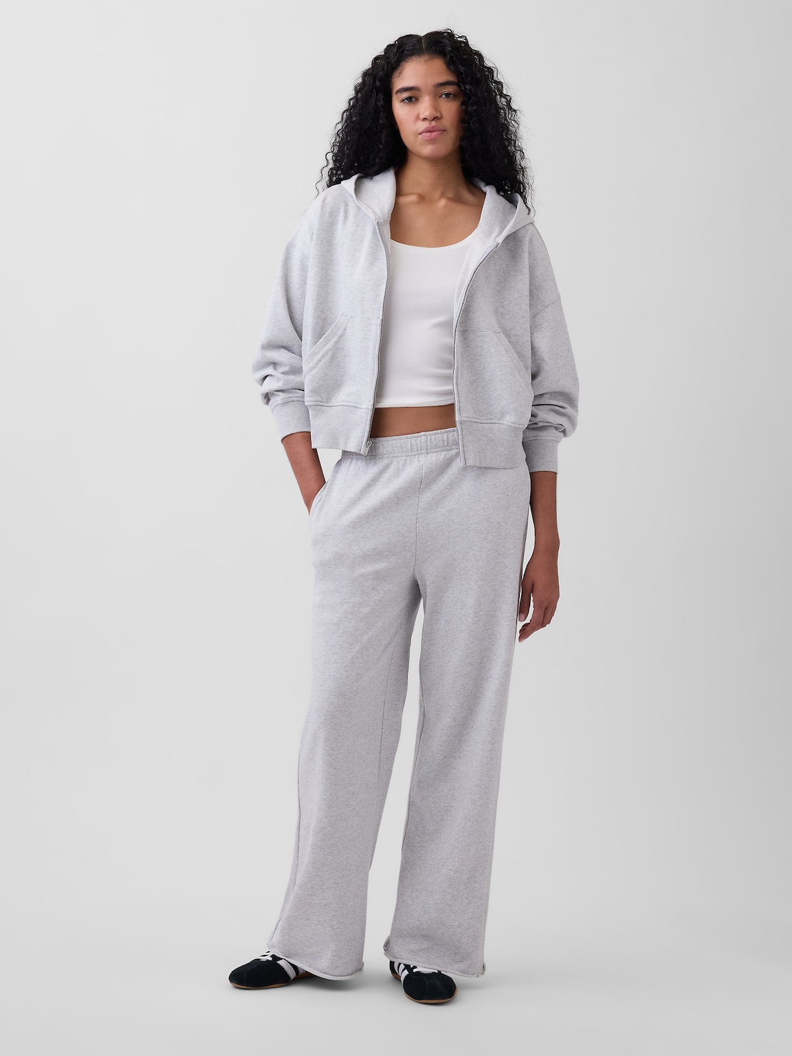 VintageSoft Terry Wide-Leg Sweatpants