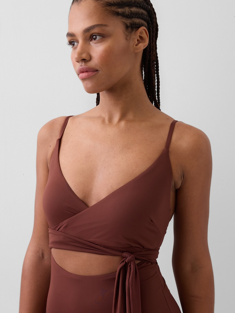 Cutout Wrap One-Piece Swimsuit