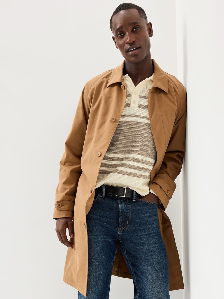 Long-Sleeve Collar Polo Sweater