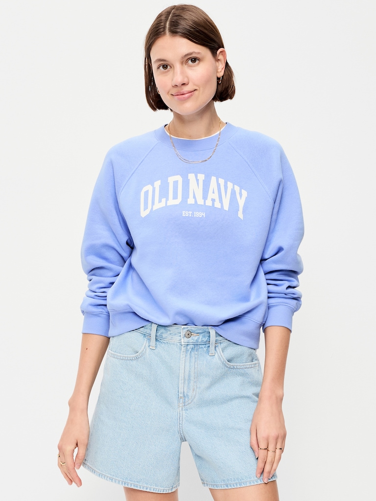 Vintage Crew-Neck Logo-Graphic Sweatshirt