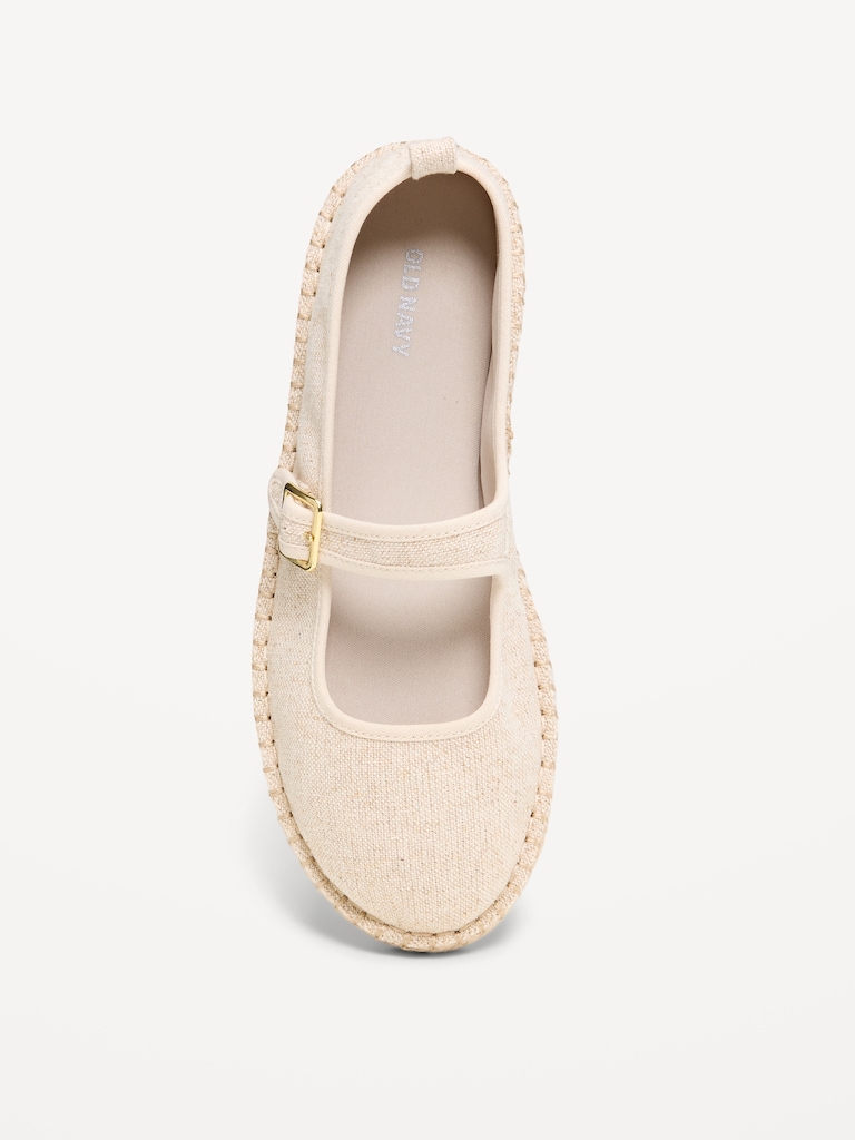 Mary Jane Espadrille Flats for Women